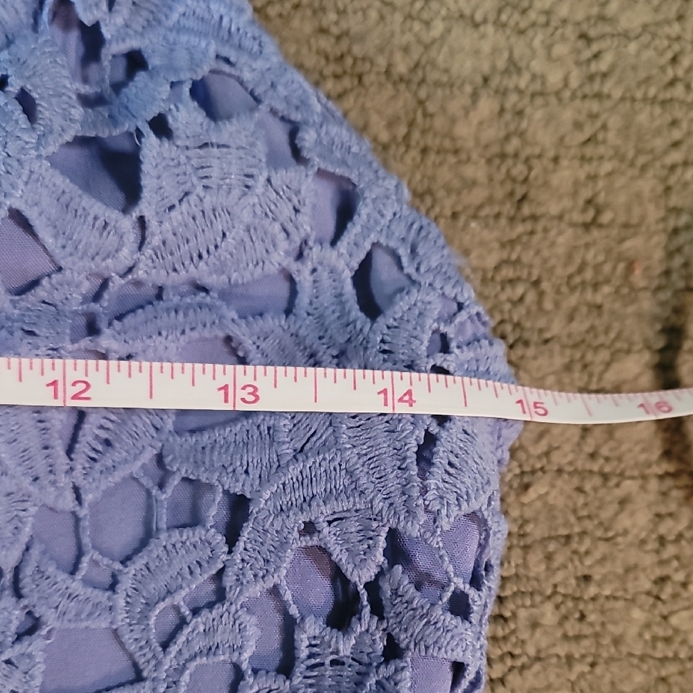 ASTR Lace Lavender/Periwinkle Midi Dress - Picture 7 of 7